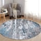 World Rug Gallery Distressed Abstract Watercolor Area Rug 6'6'' Round Blue 928BLUE6RND - alternate 1